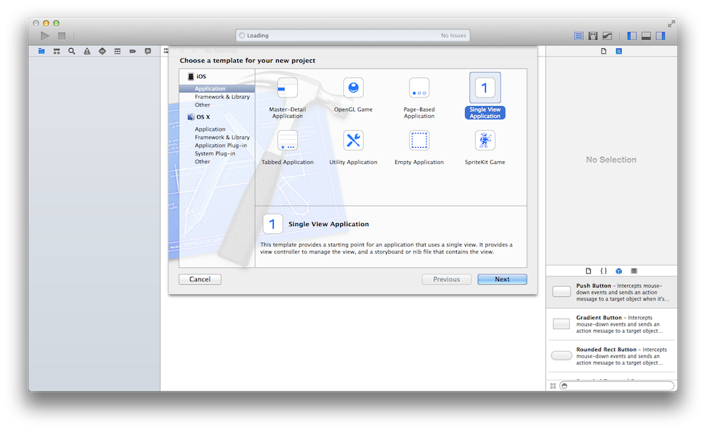 New Project in Xcode