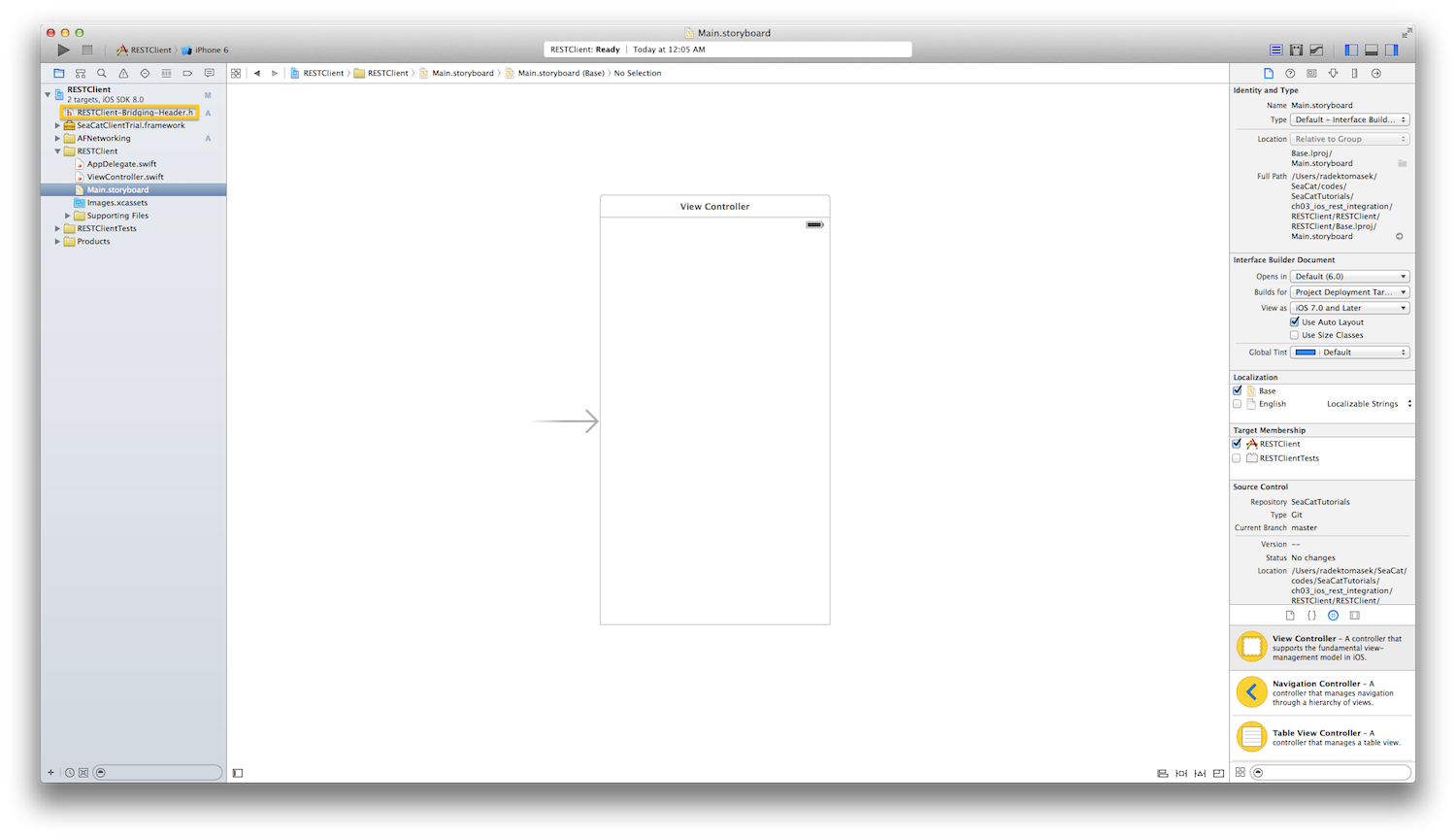 Xcode final adding the file